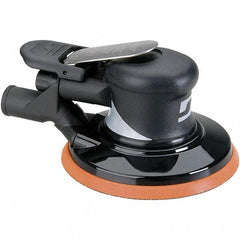 Dynabrade - 12,000 OPM, 18 CFM Air Consumption, Palm Air Orbital Sander - Round Pad, 1/4 NPT Inlet - Apex Tool & Supply
