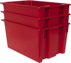 Quantum Storage - 100 Lb Load Capacity Red Polyethylene Tote Container - Stacking, Nesting, 29-1/2" Long x 19-1/2" Wide x 15" High - Apex Tool & Supply