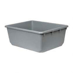 Quantum Storage - 100 Lb Load Capacity Gray Polypropylene Tote Container - Nesting, 24-1/2" Long x 19" Wide x 9-1/2" High - Apex Tool & Supply