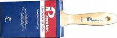 Premier Paint Roller - 3" Flat Synthetic Varnish Brush - 3-1/4" Bristle Length, 7-1/2" Wood Handle - Apex Tool & Supply