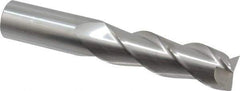 SGS - 1", 3-1/4" LOC, 1" Shank Diam, 6" OAL, 3 Flute, Solid Carbide Square End Mill - Single End, Uncoated, Spiral Flute, 38° Helix, Right Hand Cut, Right Hand Flute, Series 43 - Apex Tool & Supply