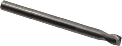 SGS - 1/2", 5/8" LOC, 1/2" Shank Diam, 6" OAL, 2 Flute, Solid Carbide Square End Mill - Single End, Uncoated, Spiral Flute, 35° Helix, Centercutting, Right Hand Cut, Right Hand Flute, Series 47E - Apex Tool & Supply