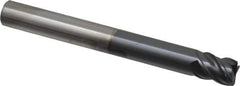 SGS - 1/2", 4 Flute, Single End, Solid Carbide, 0.04" Corner Radius End Mill - 4-1/2" OAL, Right Hand Flute, 5/8" LOC, Right Hand Cut, 2-1/4" Extended Reach - Apex Tool & Supply