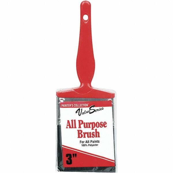 Rubberset - 3" Flat Synthetic Trim Brush - Plastic Thin Kaiser Handle - Apex Tool & Supply