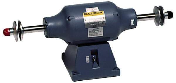 Baldor - 8" Wheel Diam x 1-1/4" Wheel Width, 3/4 hp Buffer - 3/4" Arbor Hole Diam, 1 Phase, 1,800 Max RPM, 115/230 Volts - Apex Tool & Supply