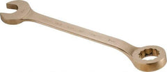Ampco - 2-3/16" 12 Point Offset Combination Wrench - 15° Offset Angle, 22-3/4" OAL, Aluminum Bronze, Plain Finish - Apex Tool & Supply