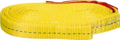 Lift-All - 8' Long x 1" Wide, 3,200 Lb Vertical Capacity, 1 Ply, Polyester Web Sling - 2,500 Lb Choker Capacity, Yellow - Apex Tool & Supply