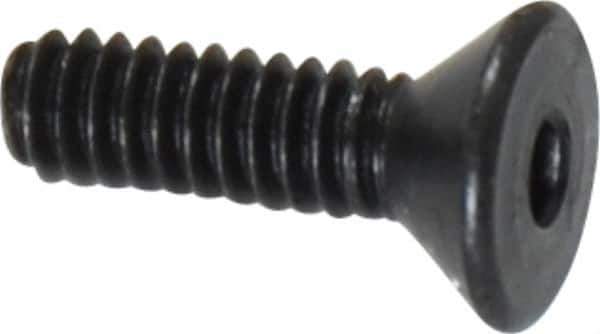Value Collection - #2-56 UNC Hex Socket Drive, 82° Flat Screw - Alloy Steel, Black Oxide Finish, Fully Threaded, 5/16" OAL - Apex Tool & Supply