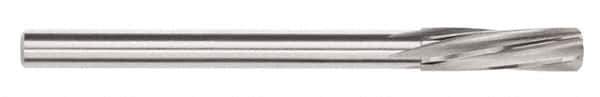 Magafor - 4.31mm Solid Carbide 6 Flute Chucking Reamer - Spiral Flute, 0.177" Straight Shank, 53/64" Flute Length, 3-5/32" OAL - Apex Tool & Supply