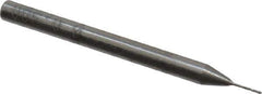 Magafor - 0.381mm Solid Carbide 4 Flute Chucking Reamer - Spiral Flute, 0.118" Straight Shank, 1/16" Flute Length, 1-17/32" OAL - Apex Tool & Supply