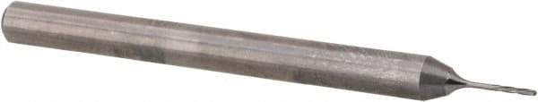 Magafor - 0.3988mm Solid Carbide 4 Flute Chucking Reamer - Spiral Flute, 0.118" Straight Shank, 5/64" Flute Length, 1-17/32" OAL - Apex Tool & Supply