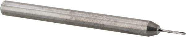 Magafor - 0.4496mm Solid Carbide 4 Flute Chucking Reamer - Spiral Flute, 0.118" Straight Shank, 5/64" Flute Length, 1-17/32" OAL - Apex Tool & Supply
