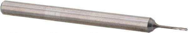 Magafor - 0.5004mm Solid Carbide 4 Flute Chucking Reamer - Spiral Flute, 0.118" Straight Shank, 3/32" Flute Length, 1-17/32" OAL - Apex Tool & Supply
