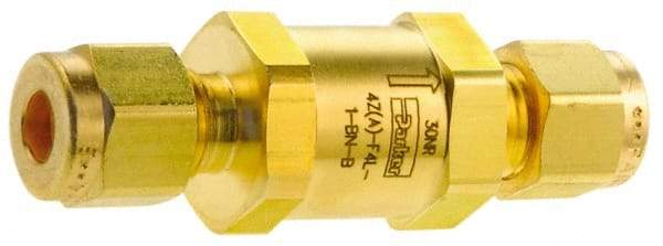 Parker - 3,000 Max psi, 3/8" Pipe, Brass Instrumentation Filter - Micro Rating 1, Viton Seal - Apex Tool & Supply