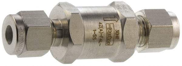 Parker - 6,000 Max psi, 1/8" Pipe, Stainless Steel Instrumentation Filter - Micro Rating 1, 316 Grade, Viton Seal - Apex Tool & Supply