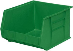 Akro-Mils - 75 Lb. Load Capacity, 18" Deep, Green Polymer Hopper Stacking Bin - 11" High x 16-1/2" Wide x 18" Long - Apex Tool & Supply