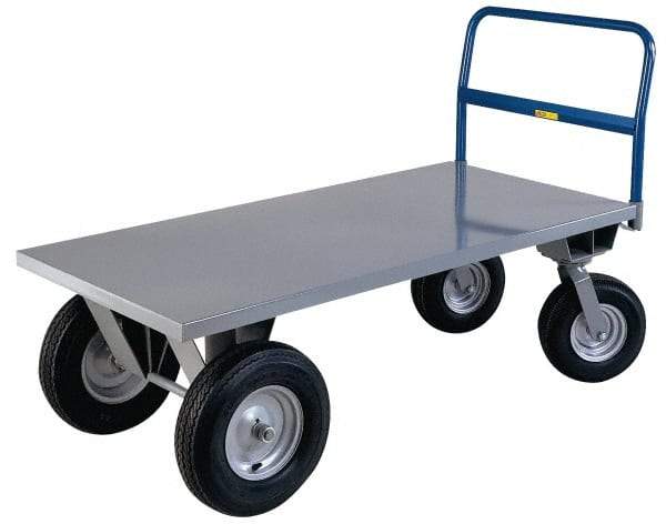 Little Giant - 2,500 Lb Load Capacity, Steel Hopper - 36" Wide x 72" Long x 21" High, Gray - Apex Tool & Supply