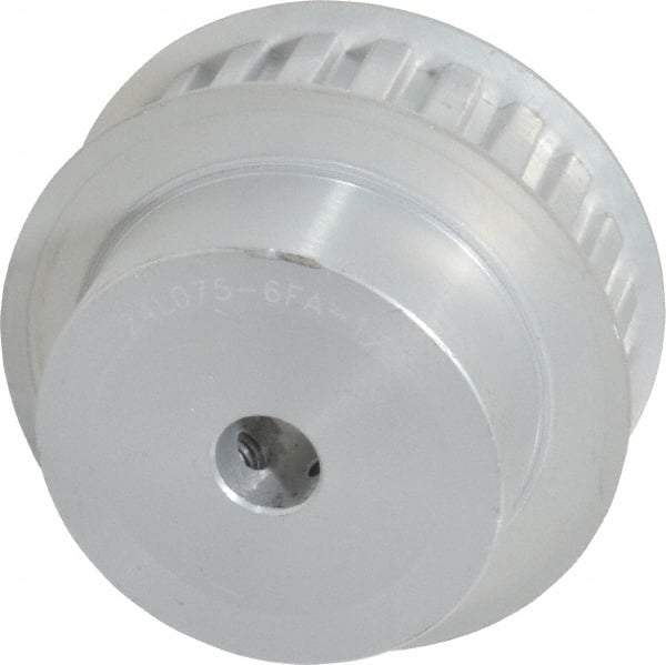 Power Drive - 24 Tooth, 1/2" Inside x 2.835" Outside Diam, Hub & Flange Timing Belt Pulley - 3/4" Belt Width, 2.865" Pitch Diam, 1" Face Width, Aluminum - Apex Tool & Supply
