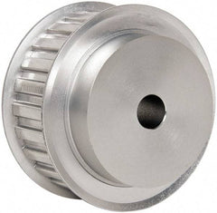 Power Drive - 24 Tooth, 1/2" Inside x 2.835" Outside Diam, Hub & Flange Timing Belt Pulley - 1" Belt Width, 2.865" Pitch Diam, 1-1/4" Face Width, Aluminum - Apex Tool & Supply