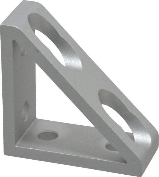 80/20 Inc. - 7/8" Wide, 2" High, Open Shelving 4 Hole Inside Corner Gusset - Aluminum, 2" Deep, Use with Series 10 & Bolt Kit 3393 - Apex Tool & Supply