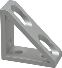 80/20 Inc. - 7/8" Wide, 2" High, Open Shelving 4 Hole Inside Corner Gusset - Aluminum, 2" Deep, Use with Series 10 & Bolt Kit 3393 - Apex Tool & Supply