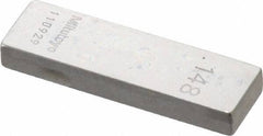 Mitutoyo - 0.148" Rectangular Steel Gage Block - Accuracy Grade 0, Includes Certificate of Inspection - Apex Tool & Supply