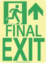 NMC - Final Exit, Polyester Exit Sign - 8" Wide x 11" High, Glow-in-the-Dark - Apex Tool & Supply