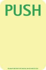 NMC - Push, Polyester Exit Sign - 4" Wide x 6" High, Glow-in-the-Dark - Apex Tool & Supply