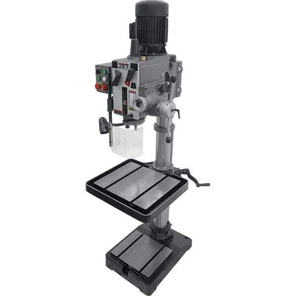 Jet - 20" Swing, Geared Head Drill Press - 12 Speed, 2 hp, Three Phase - Apex Tool & Supply