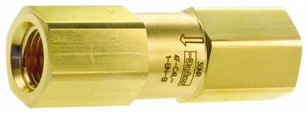 Parker - 3/4" Brass Check Valve - Inline, FNPT x FNPT, 3,000 WOG - Apex Tool & Supply