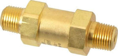 Parker - 1/8" Brass Check Valve - Inline, MNPT x MNPT, 3,000 WOG - Apex Tool & Supply