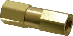 Parker - 1/4" Brass Check Valve - Inline, FNPT x FNPT, 3,000 WOG - Apex Tool & Supply