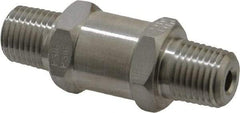 Parker - 1/4" Stainless Steel Check Valve - Inline, MNPT x MNPT, 6,000 WOG - Apex Tool & Supply