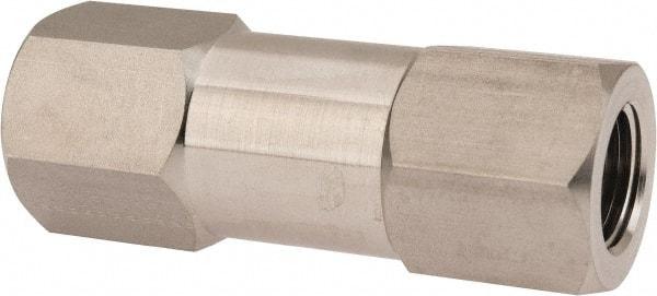 Parker - 1/2" Stainless Steel Check Valve - Inline, FNPT x FNPT, 6,000 WOG - Apex Tool & Supply