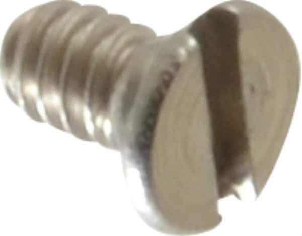 Value Collection - M1.6x0.35 Metric Coarse, 3mm OAL Slotted Drive Machine Screw - Flat Head, Grade 18-8 & A2 Stainless Steel, Uncoated, Without Washer - Apex Tool & Supply