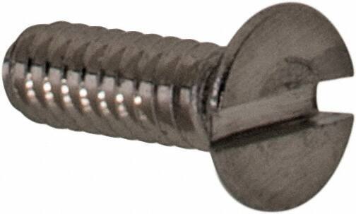 Value Collection - M1.6x0.35 Metric Coarse, 5mm OAL Slotted Drive Machine Screw - Flat Head, Grade 18-8 & A2 Stainless Steel, Uncoated, Without Washer - Apex Tool & Supply