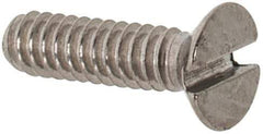 Value Collection - M1.6x0.35 Metric Coarse, 6mm OAL Slotted Drive Machine Screw - Flat Head, Grade 18-8 & A2 Stainless Steel, Uncoated, Without Washer - Apex Tool & Supply
