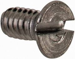 Value Collection - M2x0.40 Metric Coarse, 4mm OAL Slotted Drive Machine Screw - Flat Head, Grade 18-8 & A2 Stainless Steel, Uncoated, Without Washer - Apex Tool & Supply