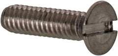 Value Collection - M2x0.40 Metric Coarse, 8mm OAL Slotted Drive Machine Screw - Flat Head, Grade 18-8 & A2 Stainless Steel, Uncoated, Without Washer - Apex Tool & Supply
