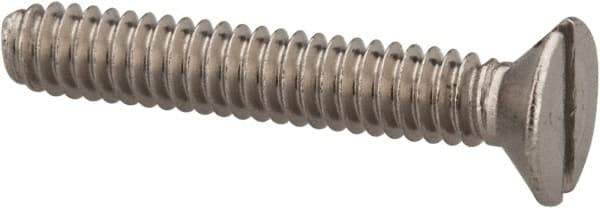 Value Collection - M2x0.40 Metric Coarse, 12mm OAL Slotted Drive Machine Screw - Flat Head, Grade 18-8 & A2 Stainless Steel, Uncoated, Without Washer - Apex Tool & Supply