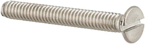 Value Collection - M2x0.40 Metric Coarse, 16mm OAL Slotted Drive Machine Screw - Flat Head, Grade 18-8 & A2 Stainless Steel, Uncoated, Without Washer - Apex Tool & Supply
