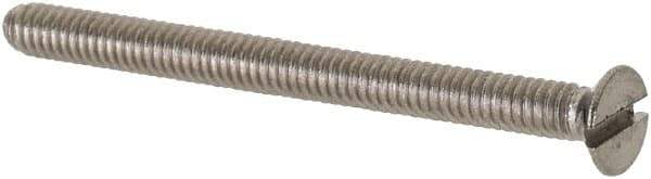 Value Collection - M2x0.40 Metric Coarse, 25mm OAL Slotted Drive Machine Screw - Flat Head, Grade 18-8 & A2 Stainless Steel, Uncoated, Without Washer - Apex Tool & Supply