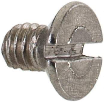 Value Collection - M2.5x0.45 Metric Coarse, 4mm OAL Slotted Drive Machine Screw - Flat Head, Grade 18-8 & A2 Stainless Steel, Uncoated, Without Washer - Apex Tool & Supply
