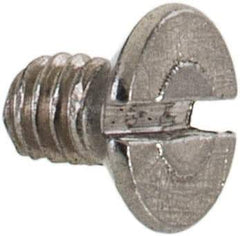 Value Collection - M2.5x0.45 Metric Coarse, 4mm OAL Slotted Drive Machine Screw - Flat Head, Grade 18-8 & A2 Stainless Steel, Uncoated, Without Washer - Apex Tool & Supply