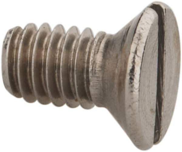 Value Collection - M2.5x0.45 Metric Coarse, 5mm OAL Slotted Drive Machine Screw - Flat Head, Grade 18-8 & A2 Stainless Steel, Uncoated, Without Washer - Apex Tool & Supply