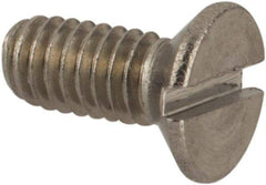 Value Collection - M2.5x0.45 Metric Coarse, 6mm OAL Slotted Drive Machine Screw - Flat Head, Grade 18-8 & A2 Stainless Steel, Uncoated, Without Washer - Apex Tool & Supply
