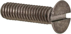 Value Collection - M2.5x0.45 Metric Coarse, 10mm OAL Slotted Drive Machine Screw - Flat Head, Grade 18-8 & A2 Stainless Steel, Uncoated, Without Washer - Apex Tool & Supply