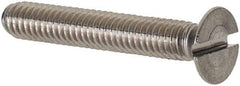 Value Collection - M2.5x0.45 Metric Coarse, 16mm OAL Slotted Drive Machine Screw - Flat Head, Grade 18-8 & A2 Stainless Steel, Uncoated, Without Washer - Apex Tool & Supply