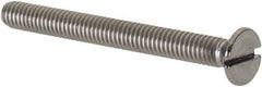 Value Collection - M2.5x0.45 Metric Coarse, 25mm OAL Slotted Drive Machine Screw - Flat Head, Grade 18-8 & A2 Stainless Steel, Uncoated, Without Washer - Apex Tool & Supply