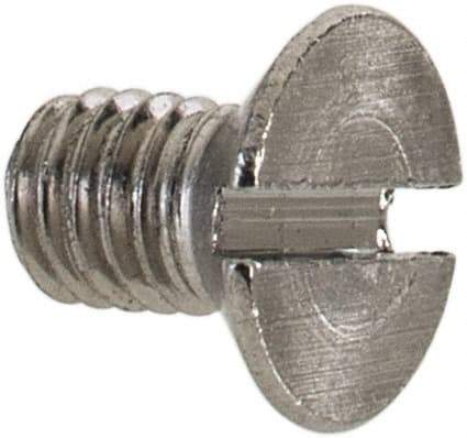 Value Collection - M3x0.50 Metric Coarse, 5mm OAL Slotted Drive Machine Screw - Flat Head, Grade 18-8 & A2 Stainless Steel, Uncoated, Without Washer - Apex Tool & Supply
